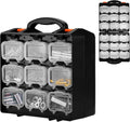 Valuemax Small Parts Organizer Box, Double-sided Tool Box With 18