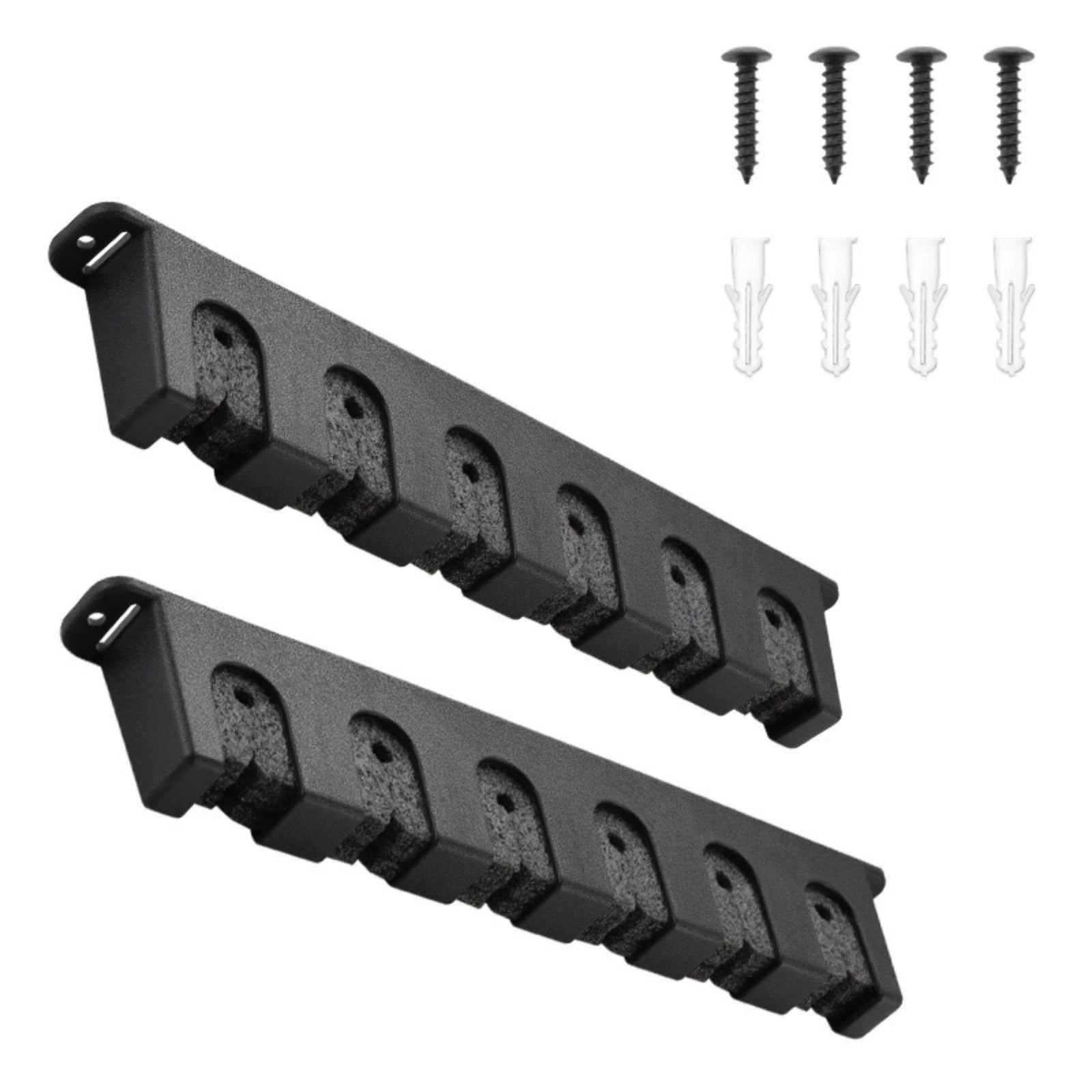 1 Pair Horizontal Fishing Rod Holder Wall Mounted Rack For 6 Rods