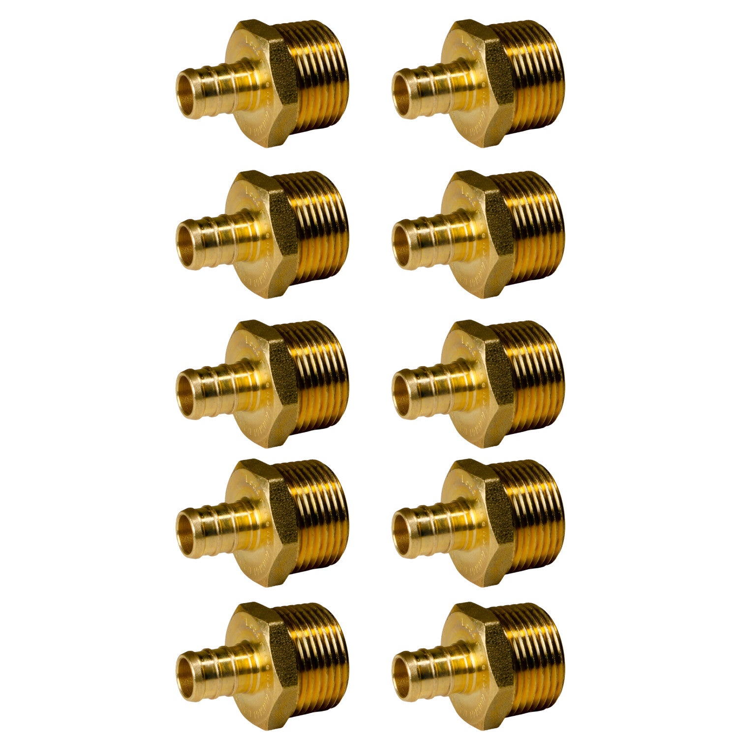 10 Pack XFITTING 1/2" Pex x 3/4" Male NPT Threaded Adap