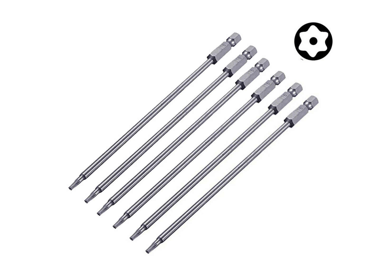 6pc-pk 150mm S2 Steel Magnetic Torx Screw Driver Security Tamperproof Individual