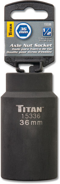 Titan 36mm 1/2-Inch Drive Axle Nut Socket by Titan