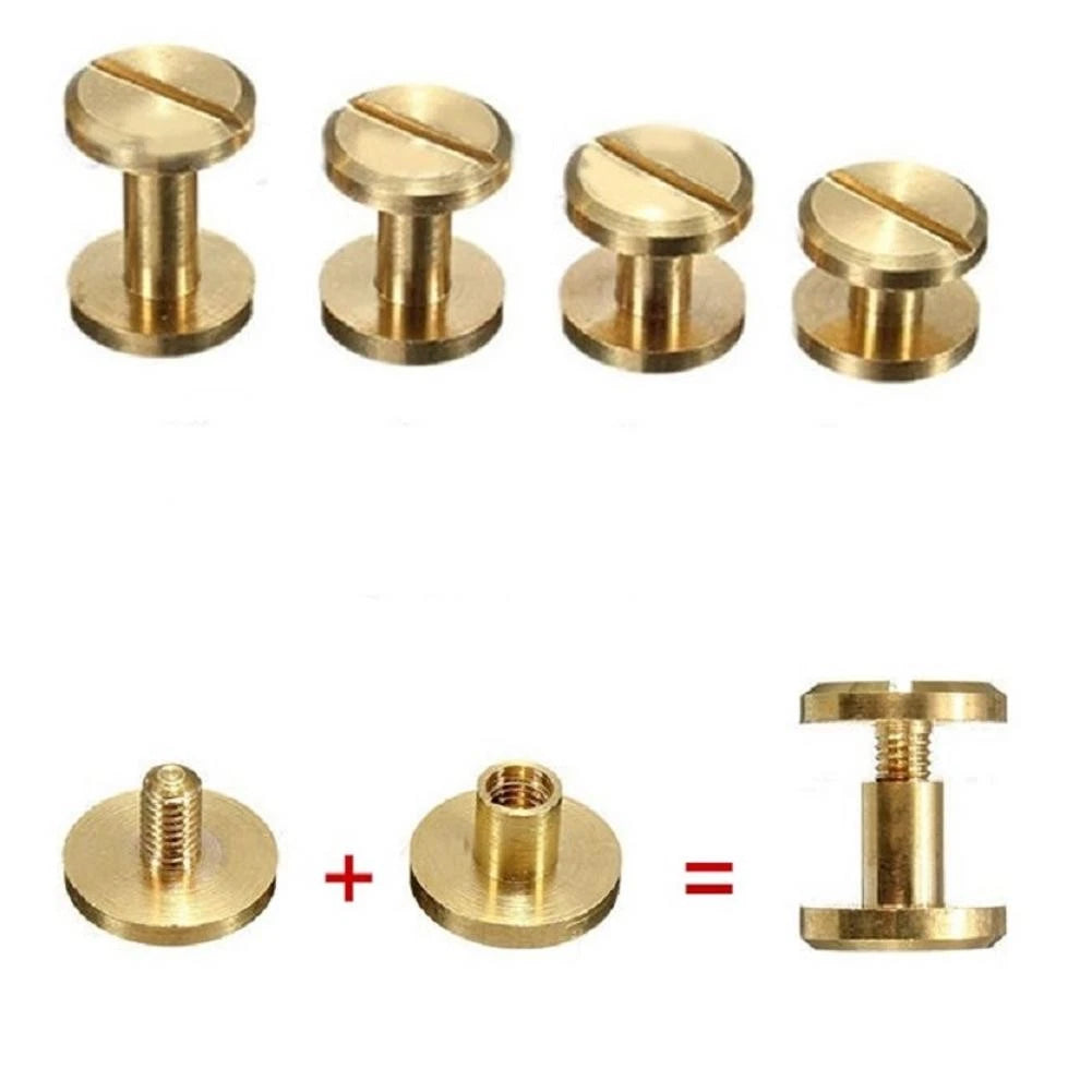 5/ 6/8/10/12mm Leather Craft Chicago Nail Brass Solid Rivets Stud