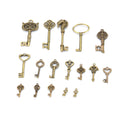 17pack Retro Bronze Vintage Classic Keys Steampunk Cogs Gears Diy