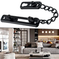 Black Door Guard Restrictor Security Catch Strong Safety Lock Chain