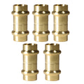 5 Pack XFITTING 1/2" Press Coupling, Press Fit, Lead Fr