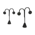 Slate Gray Leatherette Single Earring Display Fixture Retail 15-1/2''