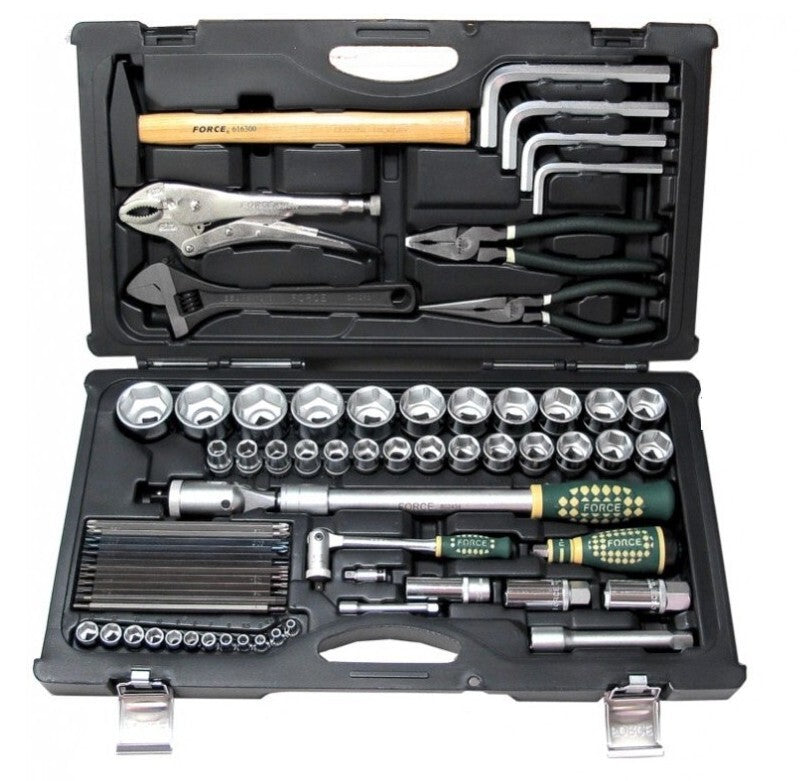 Force 4671 1/4"-1/2" Dr Socket & Adj. Swivel Ratchel Torque Wrench