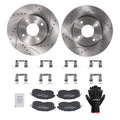 Front Disc Brake Rotors with Pads for Nissan Cube 2009-2014 Versa