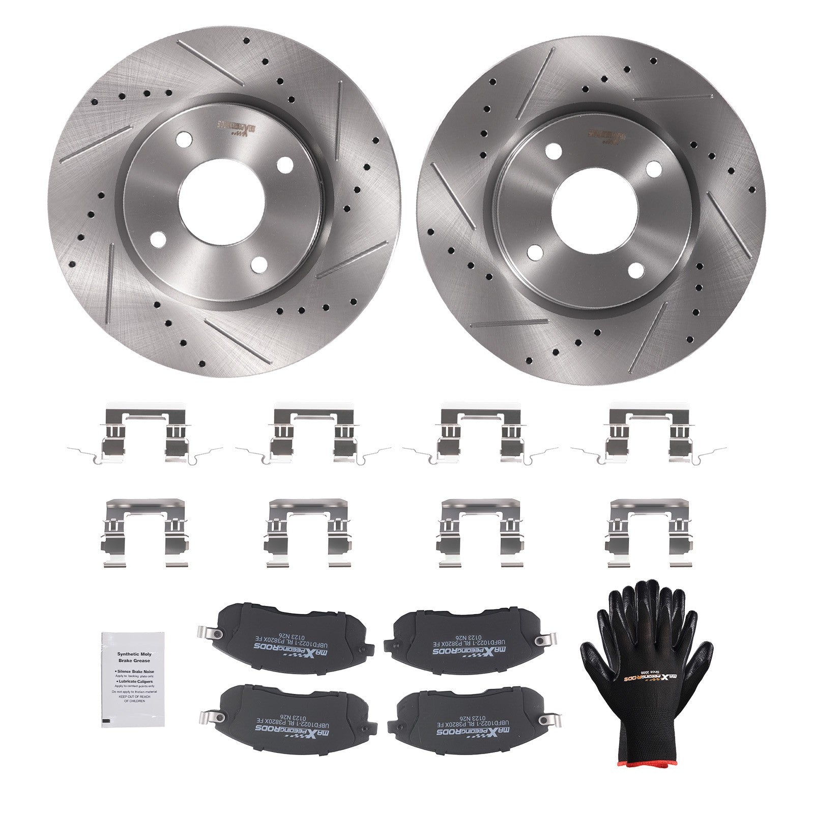 Front Disc Brake Rotors with Pads for Nissan Cube 2009-2014 Versa