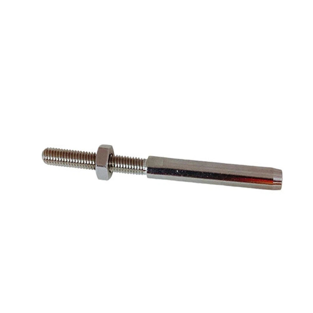 1/8" Deck Cable Railing Hand Swage Stud Swage Terminal, Stainless