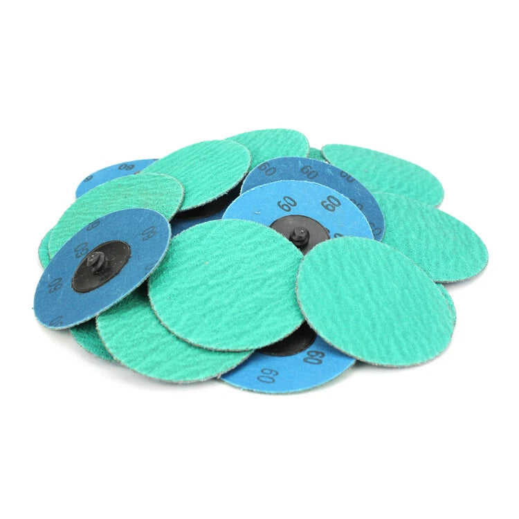25 Pack - 3" 60 Grit Zirconia+Grind Aid Quick Change Sanding Discs Type R Roloc