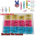200/ 22-10 Heat Shrink Butt Wire Splice Connectors Seal Crimp