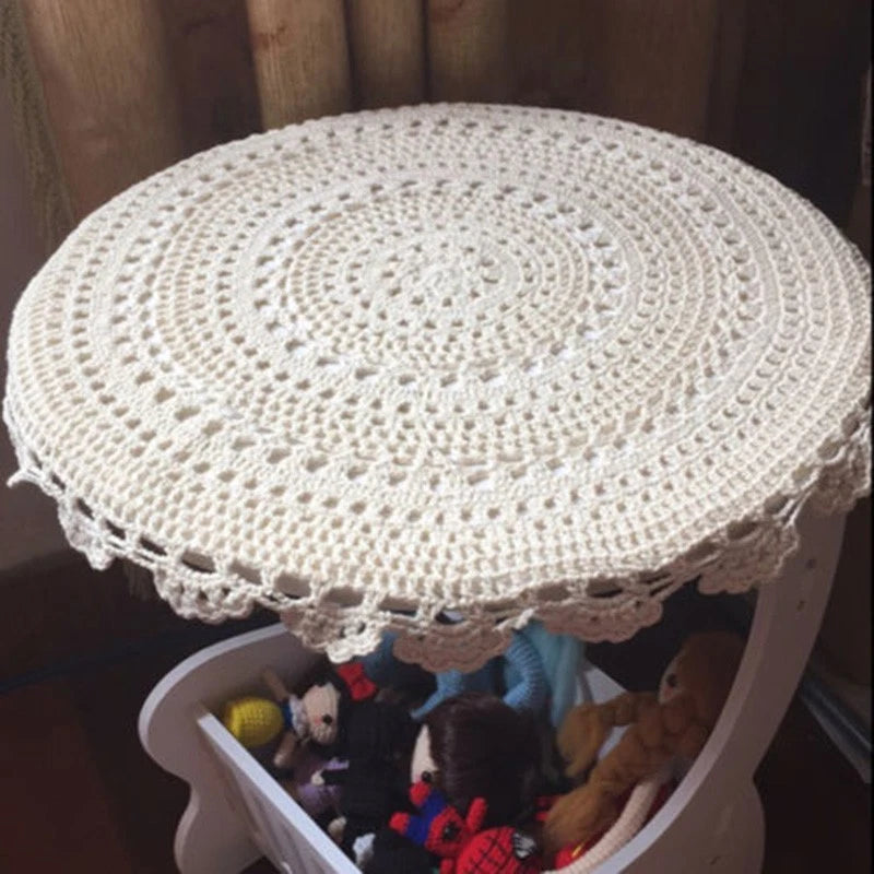 Decoration Tablecloth Handmade Lace Cotton Placemat Cloth Doily