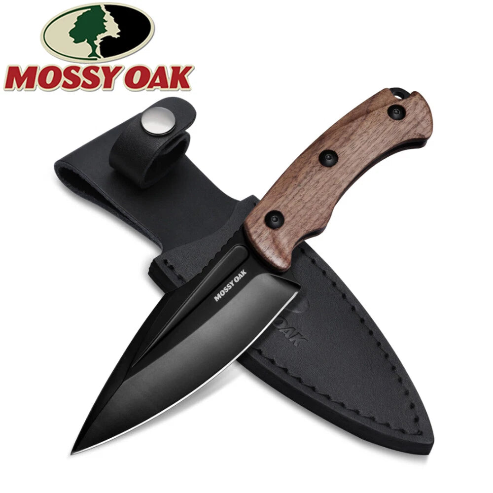 Mossy Oak Full-tang Fixed Blade Knife Stainless Steel Blade Wood