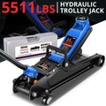 3.35-15.16 5500lb Capacity Alloy Steel Hydraulic Blue Floor Jack