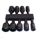 9pcs 1/4” Dr. Quick Connect Impact magnetic Nut Setter Driver Socket Set SAE