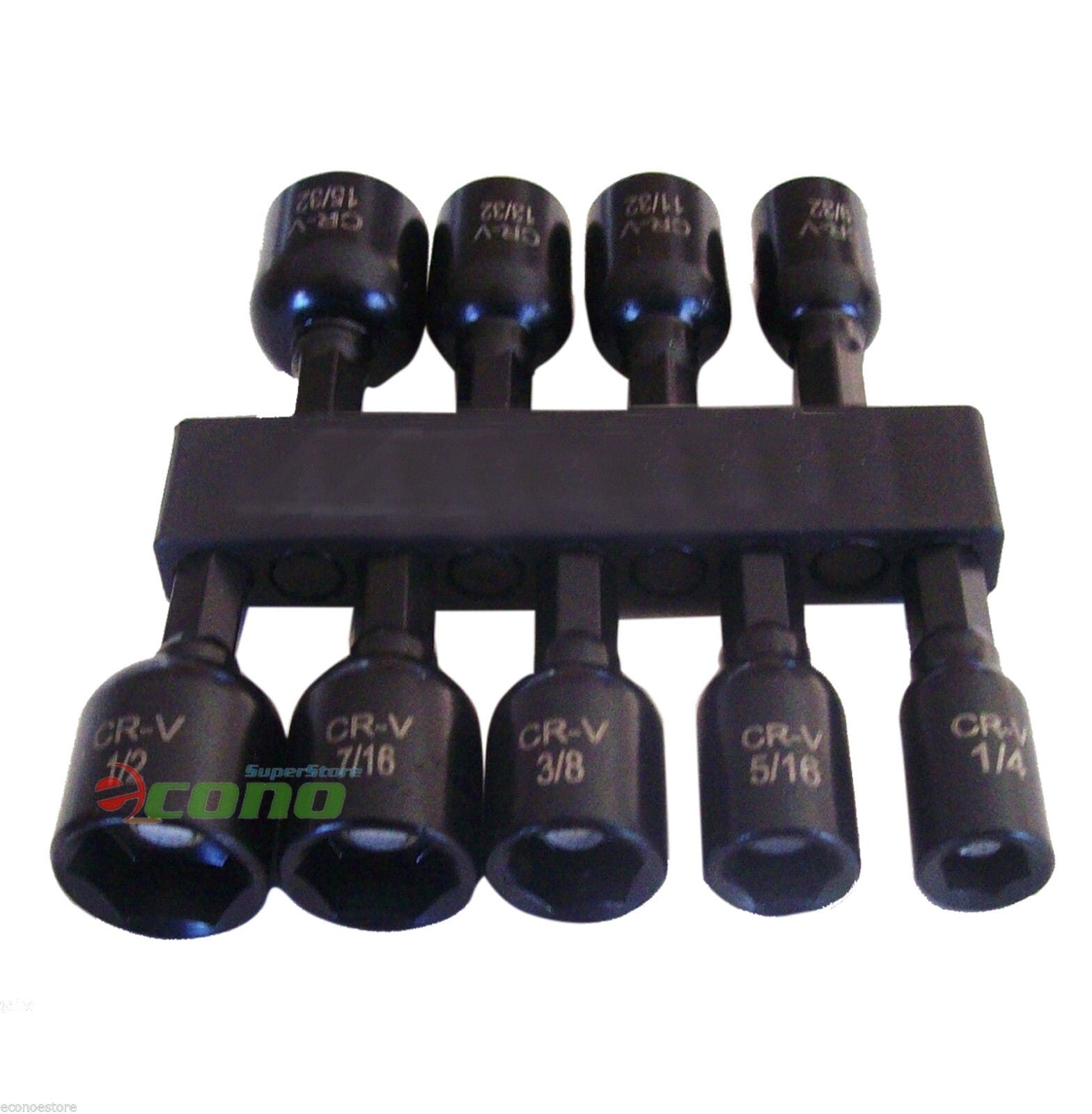 9pcs 1/4” Dr. Quick Connect Impact magnetic Nut Setter Driver Socket Set SAE