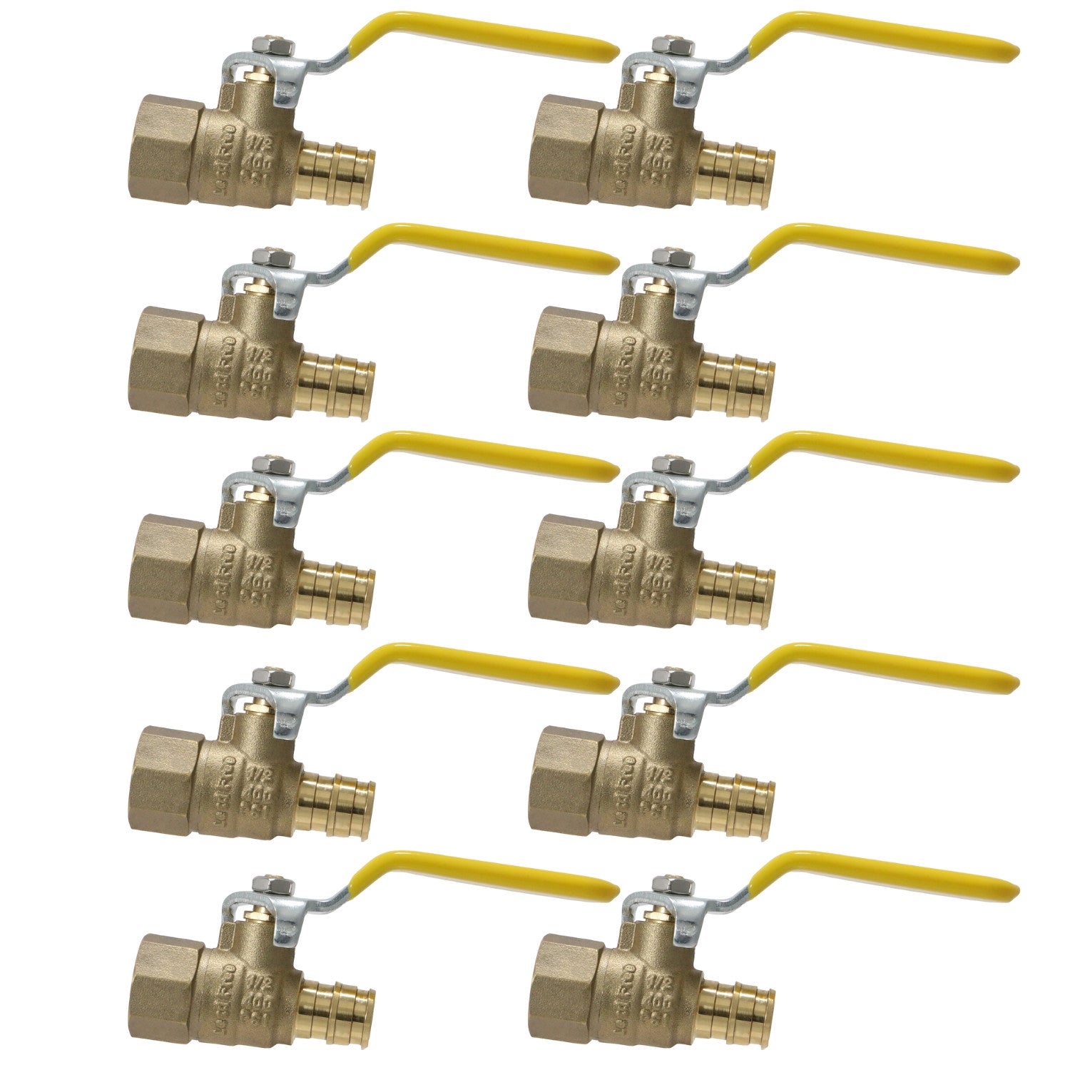 XFITTING 1/2" Pex A Female Ball Valve - 10 Pack