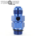 AN -10 (AN 10 AN10) Male to 1/2" BSP Male With a 1/8" NPT Side Port