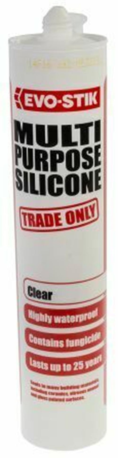 Evo-Stik 483422 Transparent Silicone Sealant Paste 310ml
