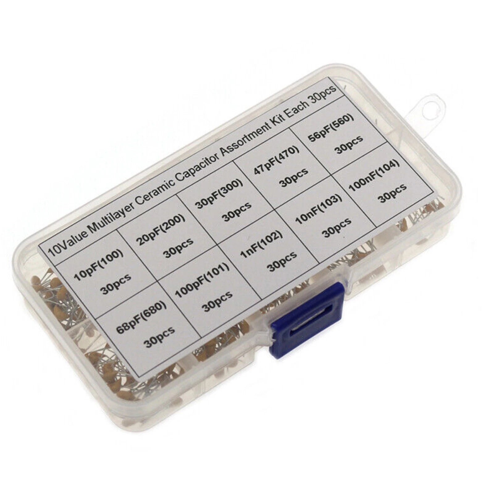 Box - 10 Types Multilayer Ceramic Capacitors 10pf~100nf 50V Monolithic