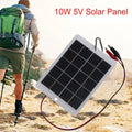 Efficient 10W 5V Solar Panel With Clip Outdoor Battery Charging Made