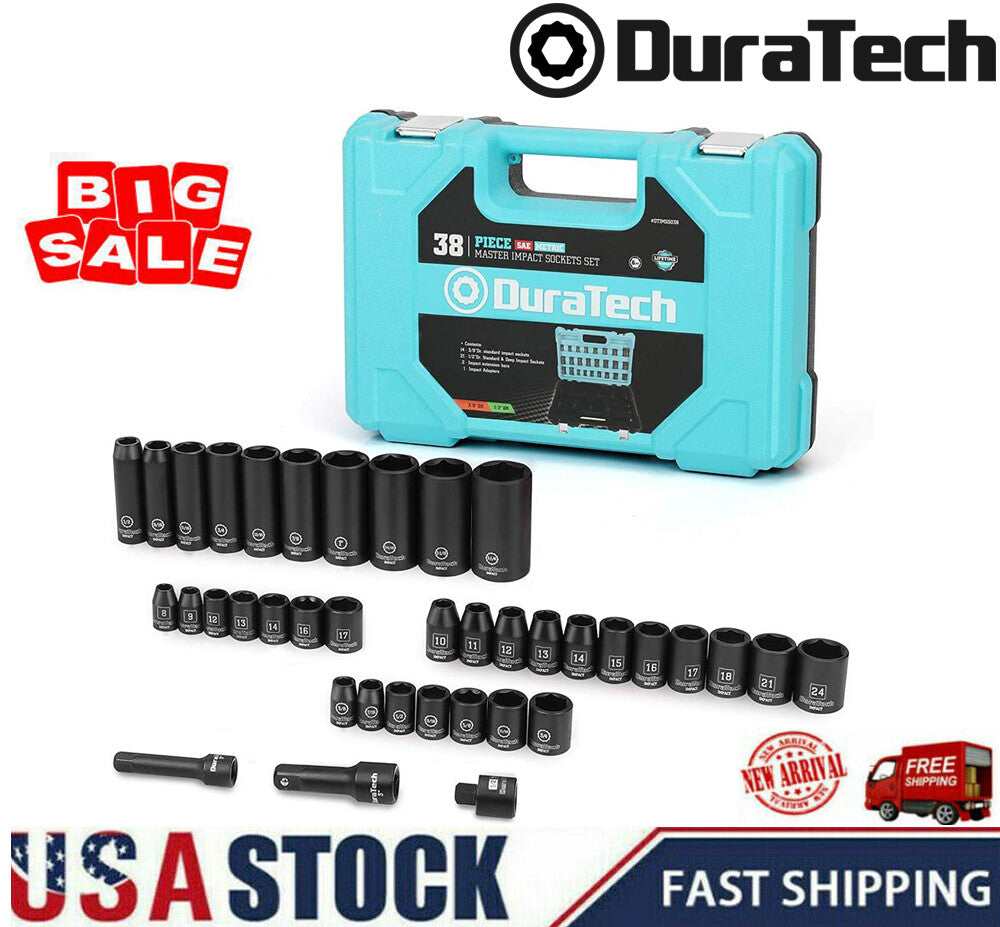 DURATECH 38 Pcs Impact Socket Set by DURATECH