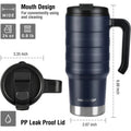 Haushof 24 Oz Travel Mug Steel Spill Proof Double Wall Vacuum