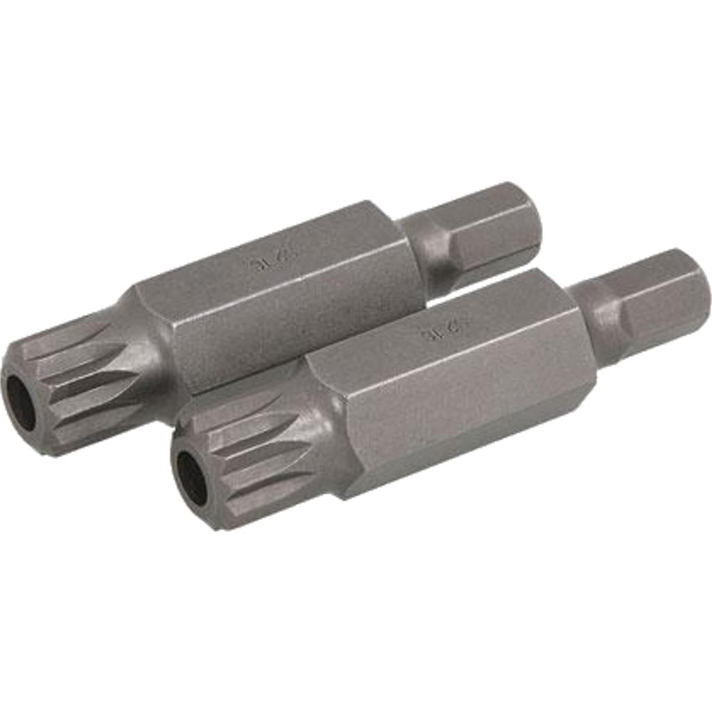 Neilsen 2pc Spline Bit Set M16 x 75mm 10mm Hex Shank Impact BitsOpens in a new w