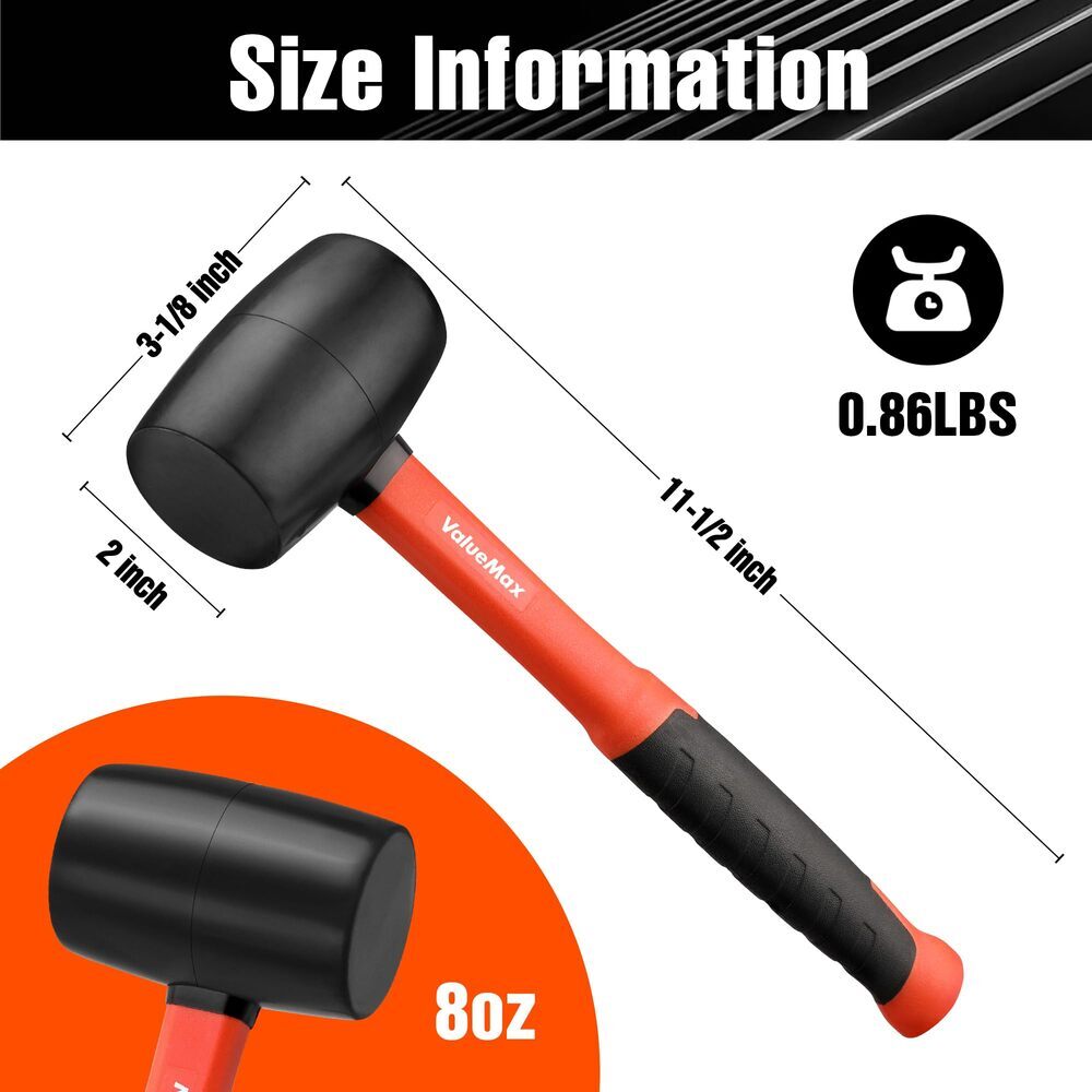 ValueMax 8oz Rubber Mallet Hammer by ValueMax