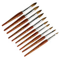 New Kolinsky Sable Red Wood Acrylic Nail Brush Nail | Built Supply Co