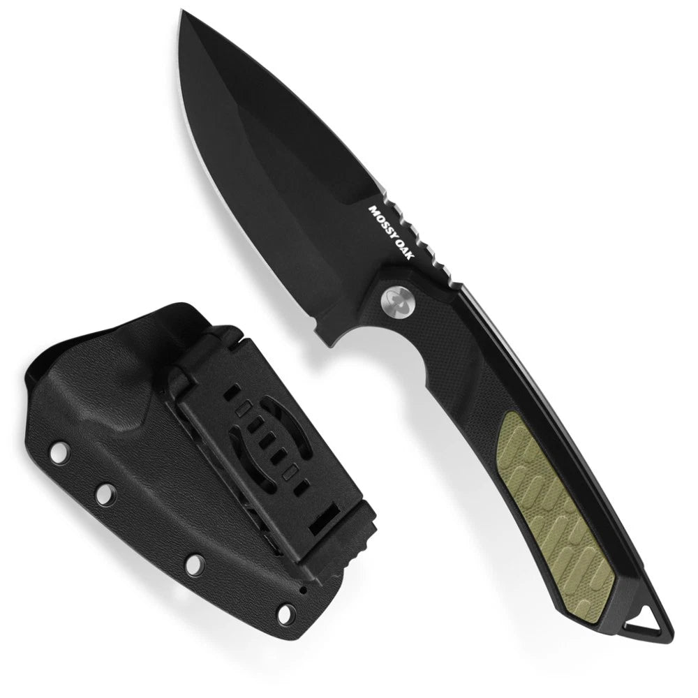 MOSSY OAK 8 Inch Fixed Blade Survival Knife Full Tang D2 Steel Blade with Sheath