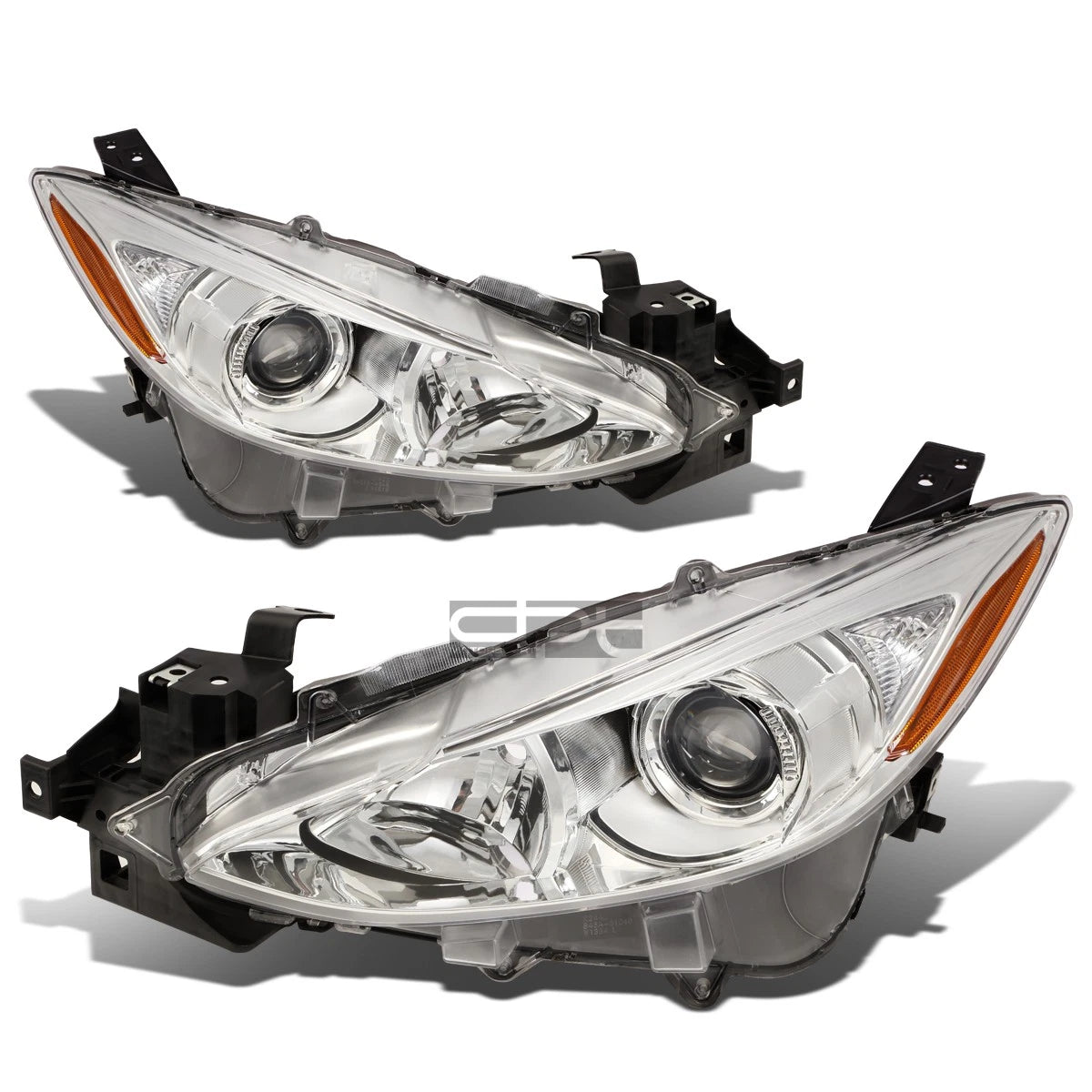 Fit 2014-2016 Mazda 3 Pair Chrome Housing Amber | Built Supply Co