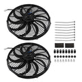 2pcs 16" Electric Cooling Fan Assembly 16 Inch 12V 120W Universal