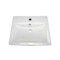 Rok Apron Shaped Vessel Bathroom Vanity Sink 20-1/2" X 16-3/4" White