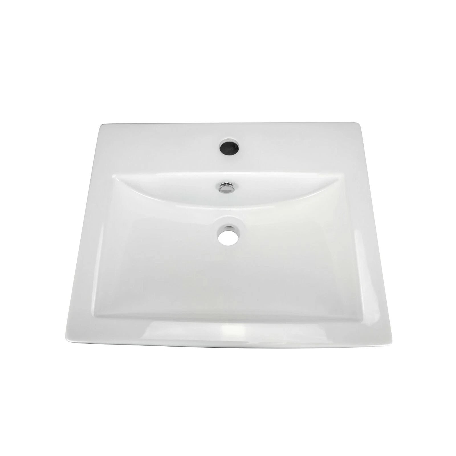 Rok Apron Shaped Vessel Bathroom Vanity Sink 20-1/2" X 16-3/4" White
