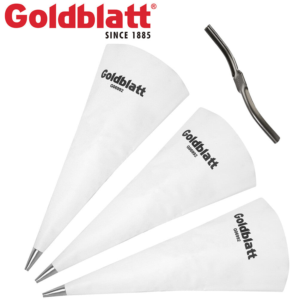 Goldblatt 4PC Tile Grout Masonry Mortar Bag Set 1PC Brick Jointer 3PC