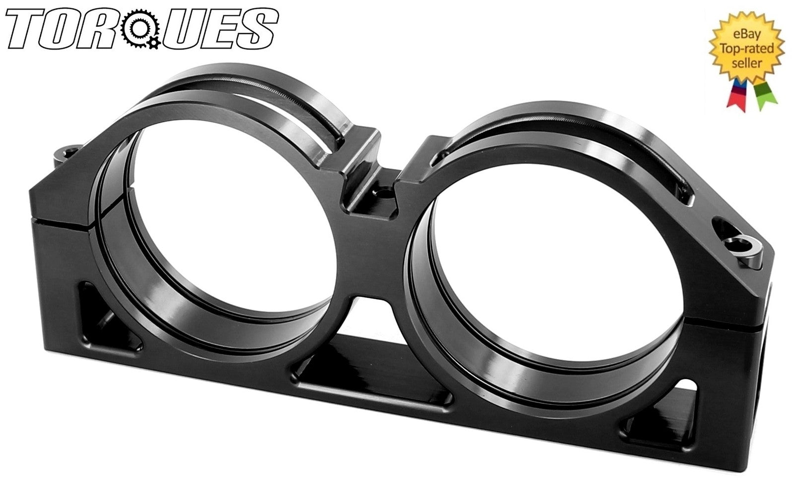 Billet Aluminium Oring lined Fuel Pump Cradle 60mm I.D BLACK For Twin