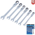 Flexible Ratchet Head Spanner Set 6pc
