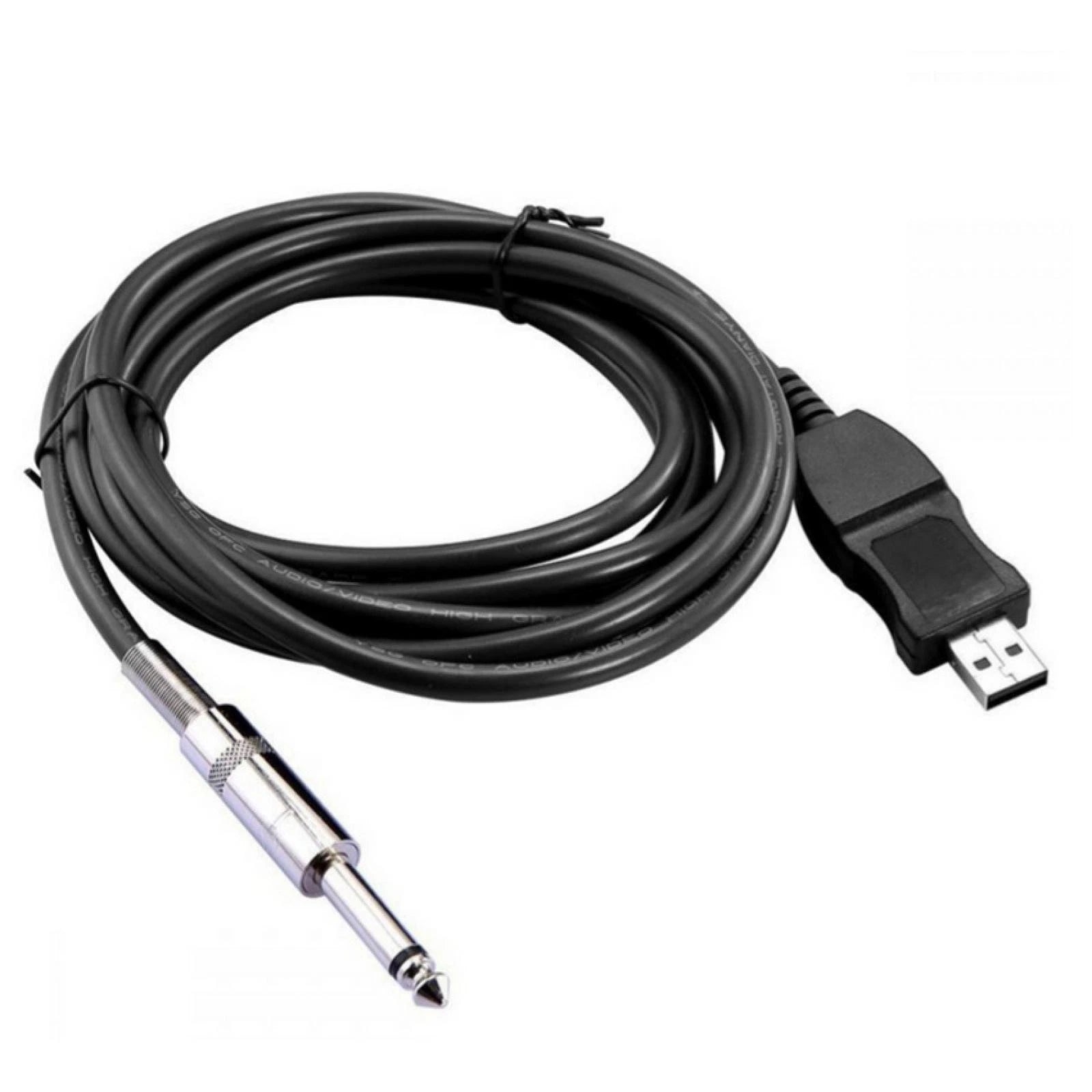 3m Guitar Bass 1/4'' Usb To 6.3mm Jack Link Connection Instrument