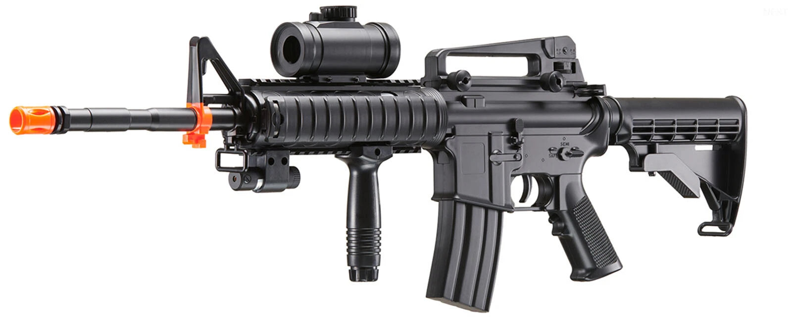 Airsoft Double Eagle M4 Aeg Automatic Electric Rifle W/flashlight &