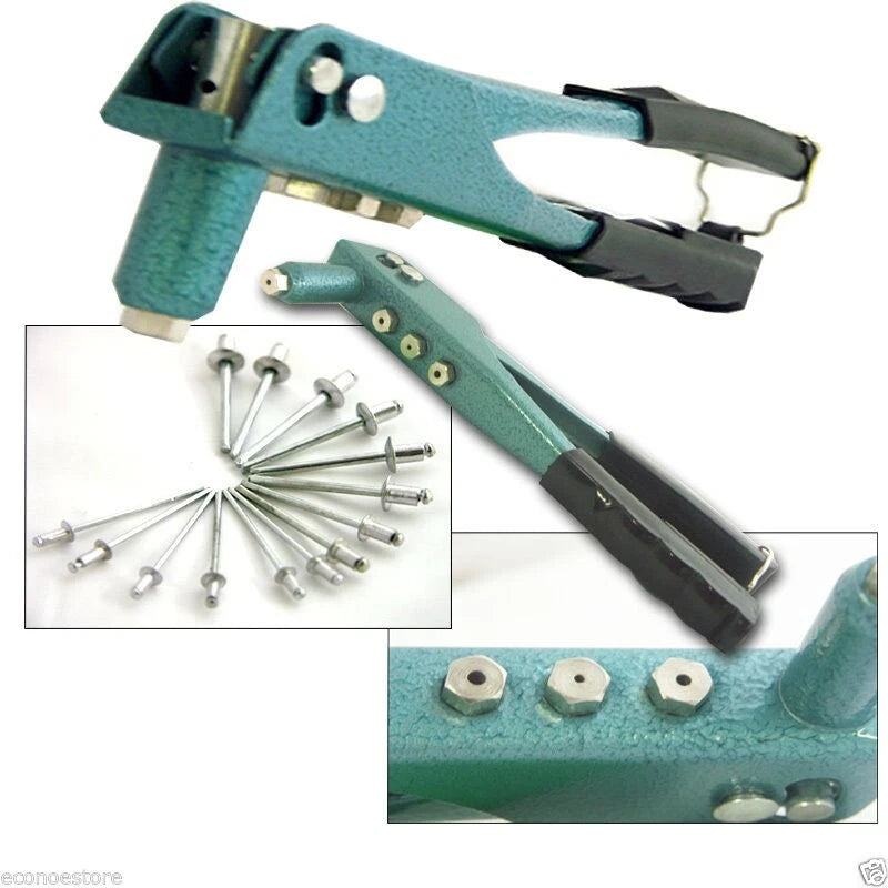 2 Way Blind Gutter Pop Rivet Gun Hand Riveter Set Repair Tool