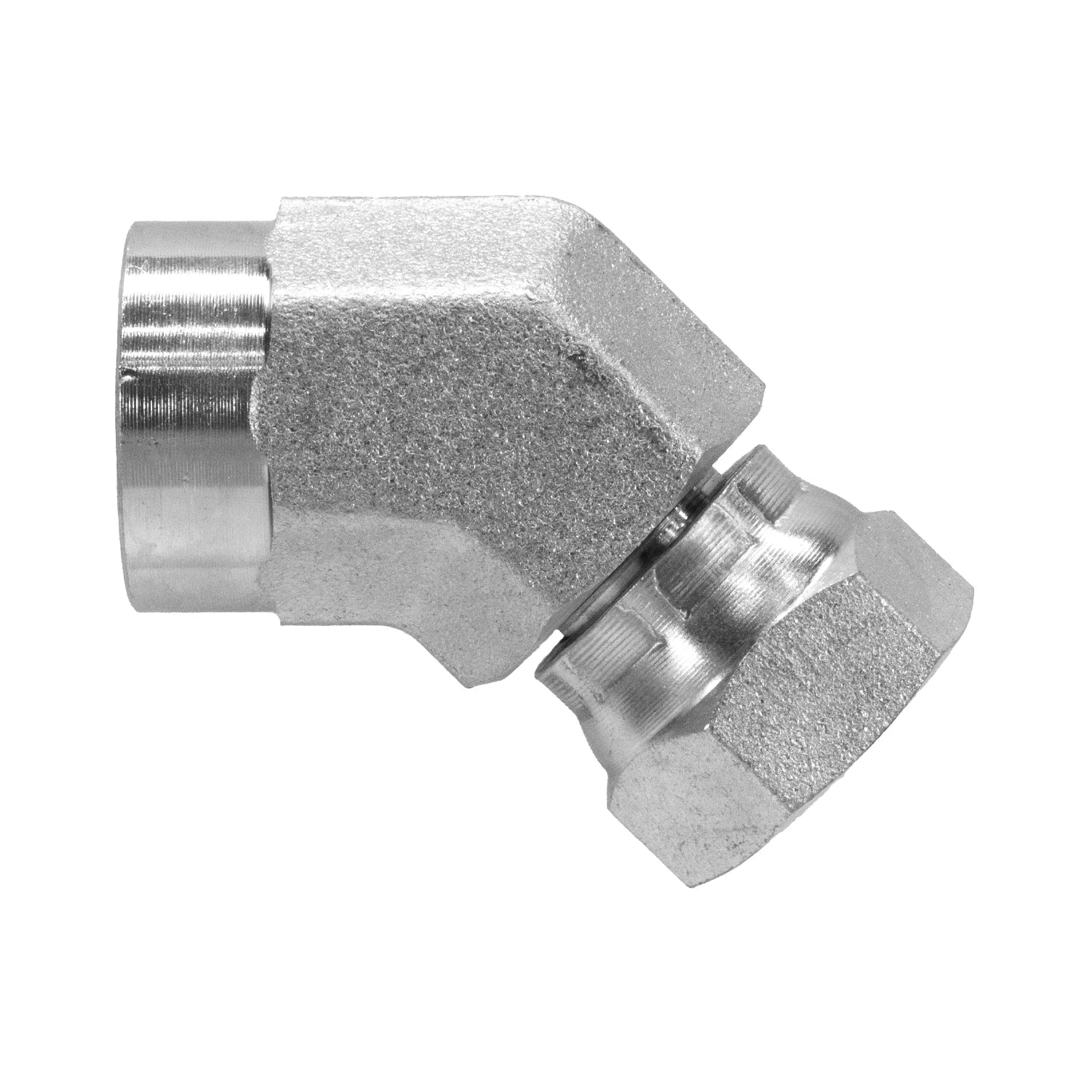 Hydraulic Fitting 1" Female Pipe X 1" Female Pipe Swivel 45° Elbow