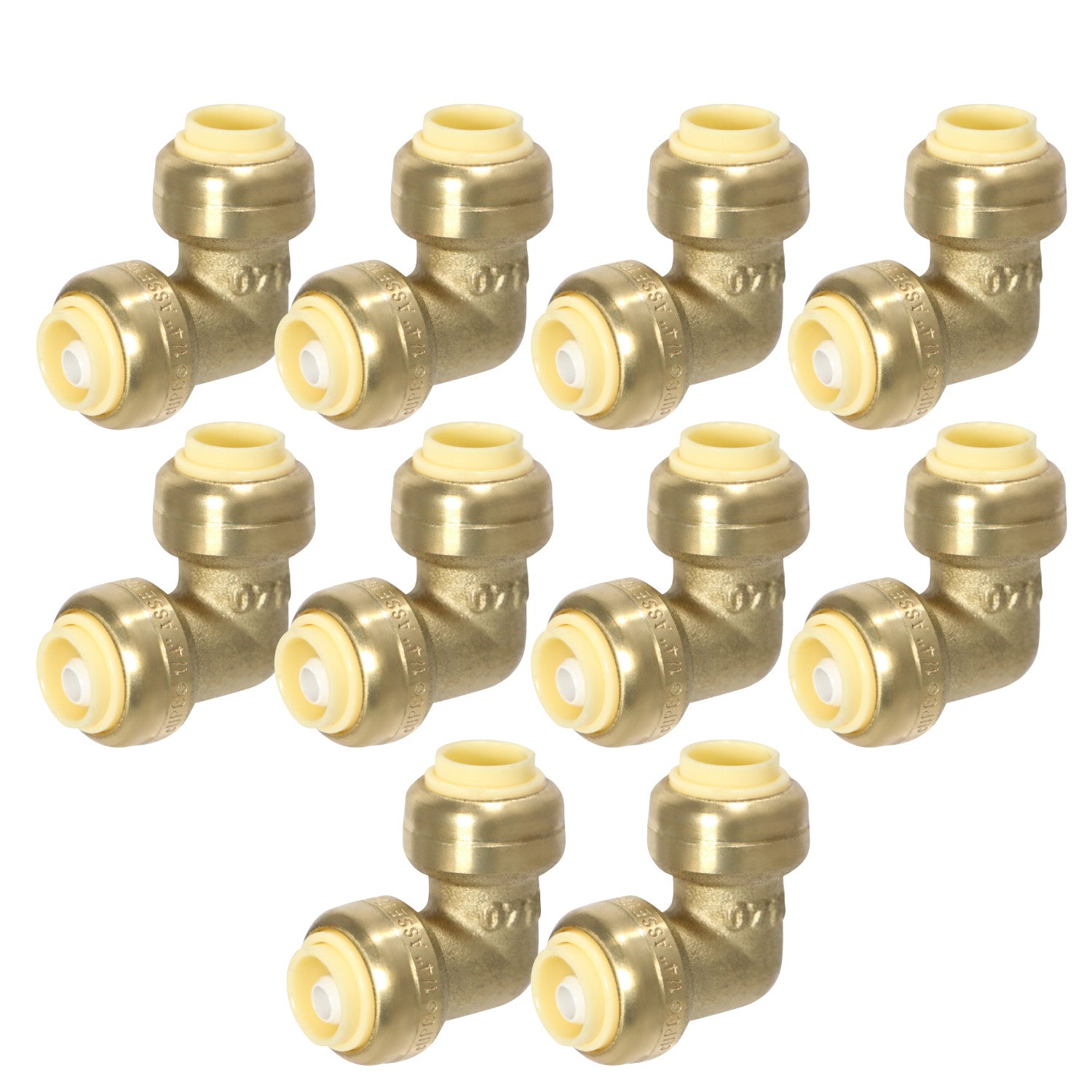 XFITTING 1/4" x 1/4" Push Fit Elbow - 10 Pack