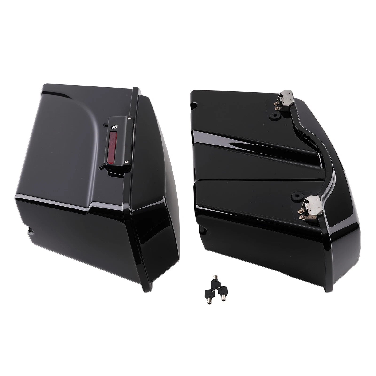 Vivid Black Abs Hard Luggage For Harley Touring Models 1994-2013 With