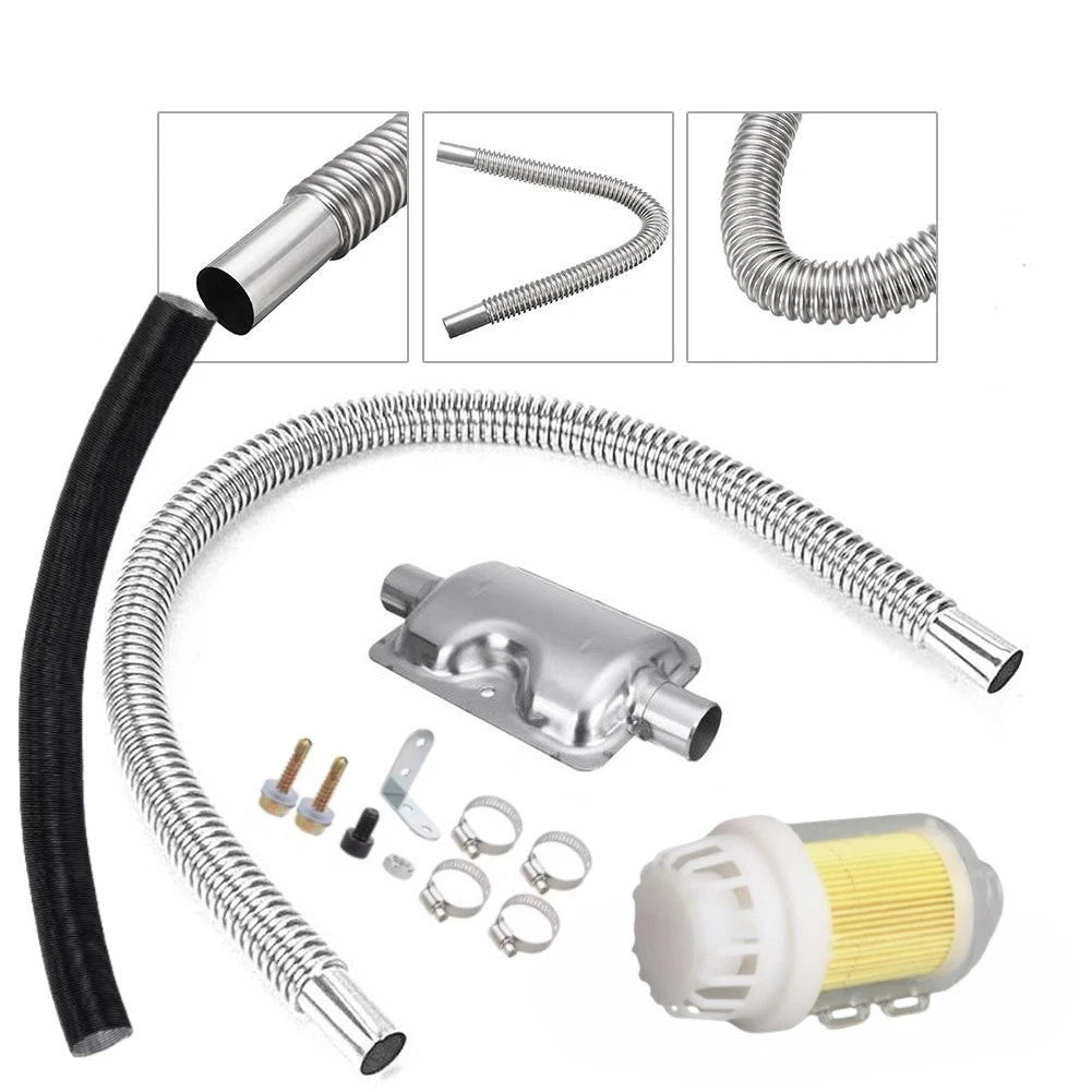 For Parking Heater For Exhaust Kit 24mm Muffler With 50cm Intake
