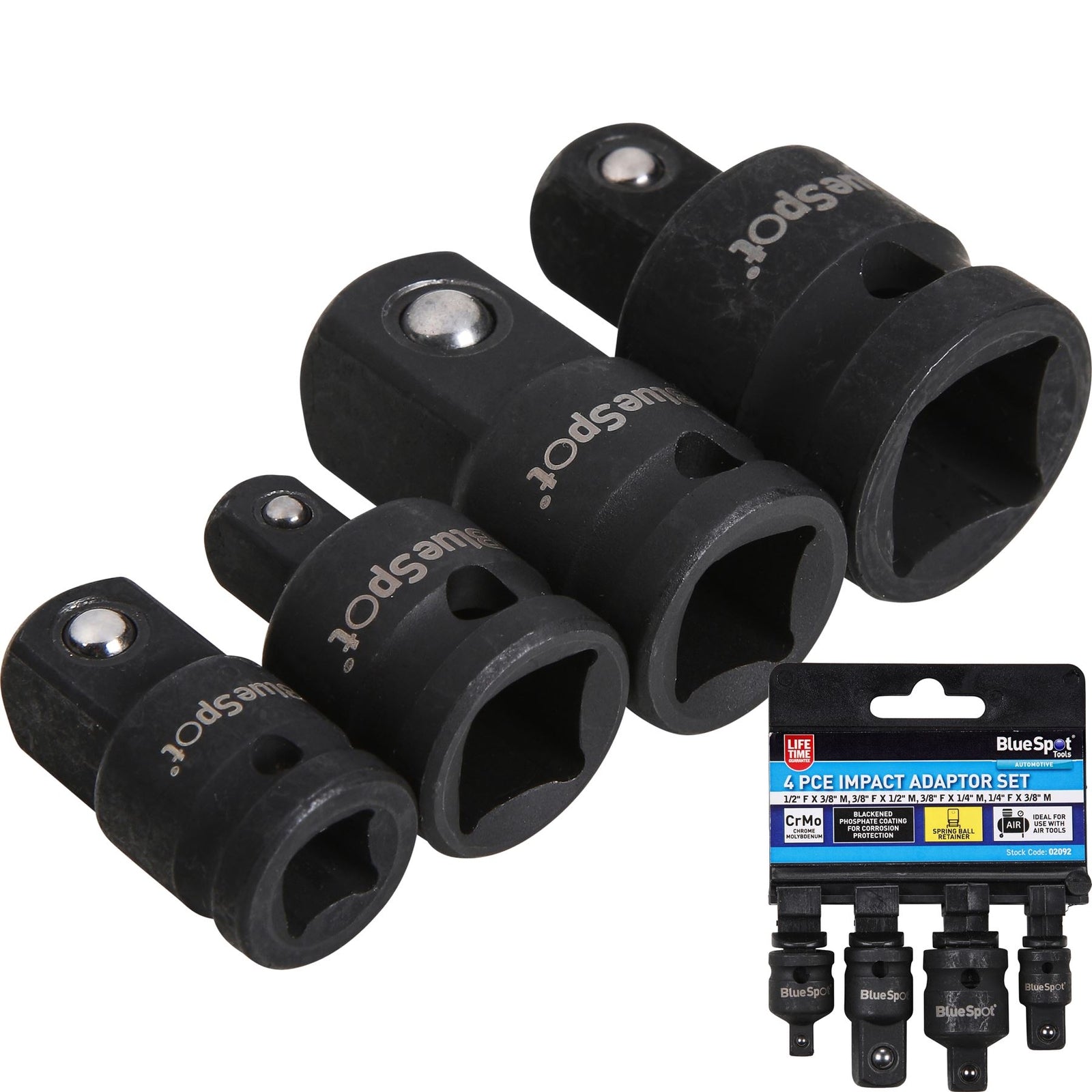 BlueSpot 4pc Impact Socket Converter Adapter Set by BlueSpot