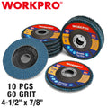 WORKPRO 10PCS 60Grits Flap Disc by WORKPRO