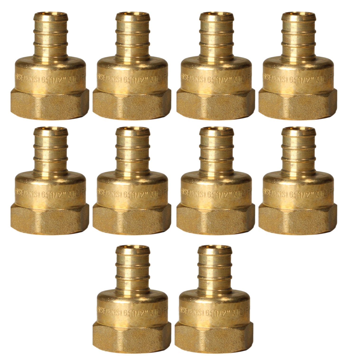 XFITTING 1/2" Pex B x 3/8" Compression Adapter