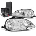 For 1999-2000 Honda Civic Pair Chrome/clear Signal | Built Supply Co